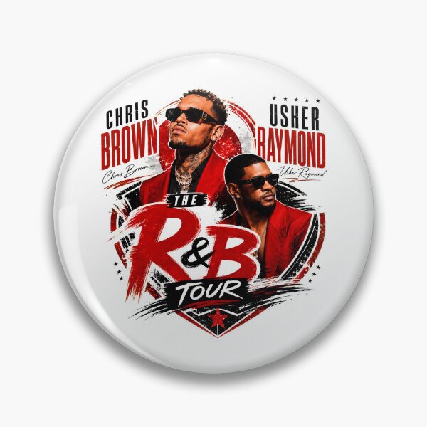Item preview, Chris Brown Usher R&B Tour Retro Music Design designed and sold by MichelleF34464.