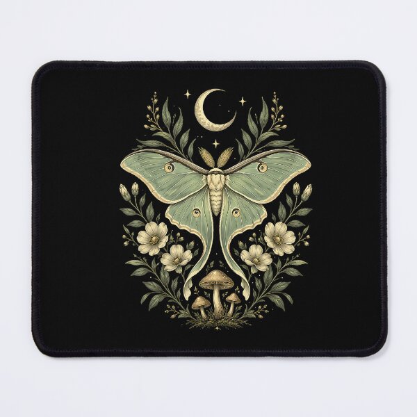 Item preview, Mystical Luna Moth Celestial Botanical Witchy Cottagecore Art designed and sold by NoeValdric.