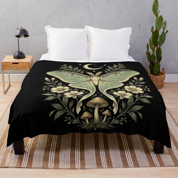 Item preview, Mystical Luna Moth Celestial Botanical Witchy Cottagecore Art designed and sold by NoeValdric.