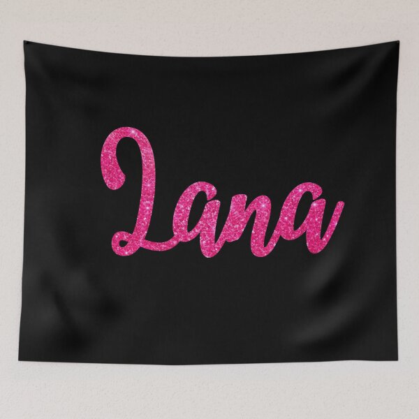 Item preview, Lana Hot Pink Sparkly Personalised Name Design designed and sold by CamilasPrints.