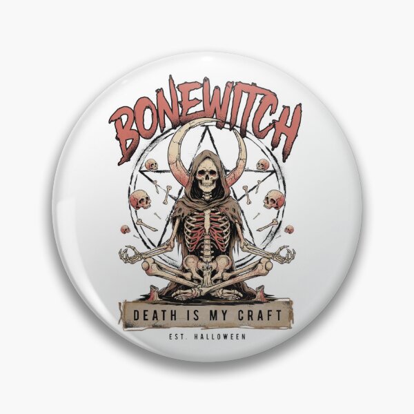 Item preview, Bonewitch T-Shirt | Death Is My Craft Skeleton Occult Halloween Graphic Tee v1 designed and sold by DarylWelsh2024.