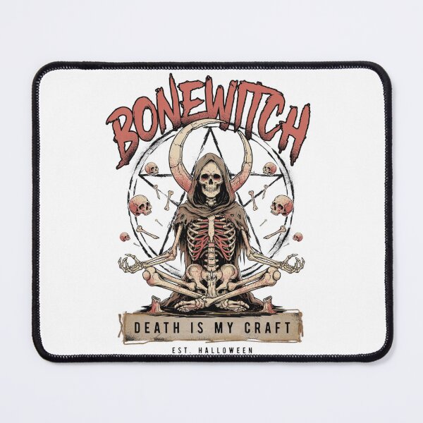 Item preview, Bonewitch T-Shirt | Death Is My Craft Skeleton Occult Halloween Graphic Tee v1 designed and sold by DarylWelsh2024.