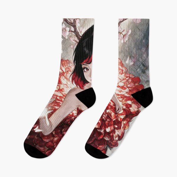 Item preview, Red Rose Petal Ballerina Cherry Blossom Fairy designed and sold by Hen-C-Art.