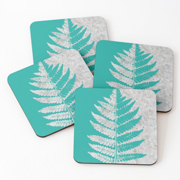 Item preview, Natural Outlines - Fern Teal & Concrete #180 designed and sold by Natural Collective.