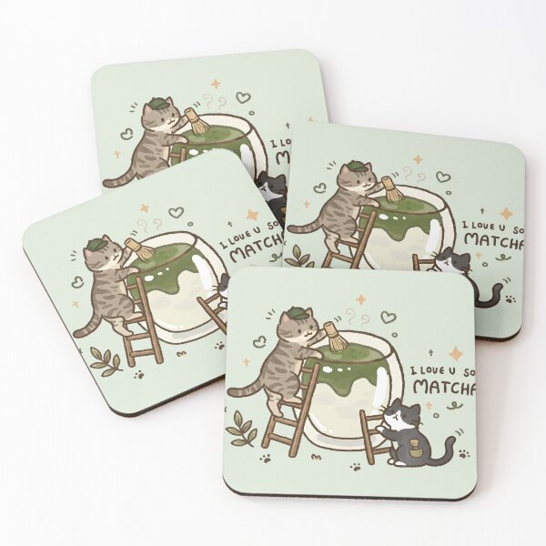 Item preview, I Love U So Matcha Cute Cat Making Tea designed and sold by Art Fly.