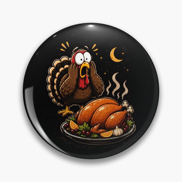 Item preview, Funny turkey shocked by dinner scene designed and sold by rafaeltto.