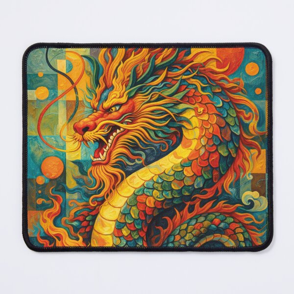 Item preview, Colourful Dragon – Legendary Mythical Creature Painting designed and sold by GalleryKauffeld.