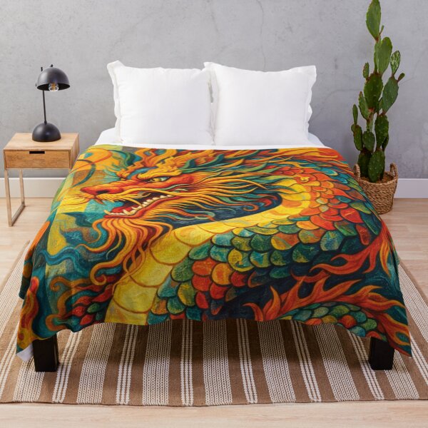Item preview, Colourful Dragon – Legendary Mythical Creature Painting designed and sold by GalleryKauffeld.