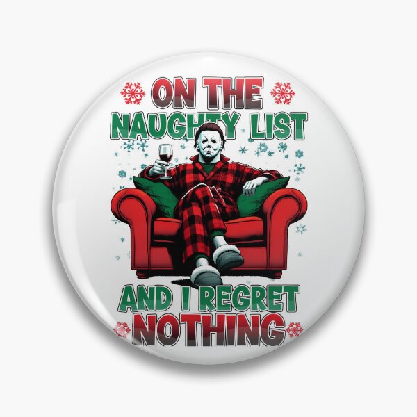 Item preview, Naughty Holiday Masked Character Red Plaid Humor Design designed and sold by JohnYoung63765.