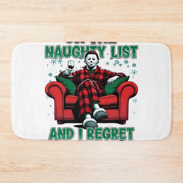 Item preview, Naughty Holiday Masked Character Red Plaid Humor Design designed and sold by JohnYoung63765.