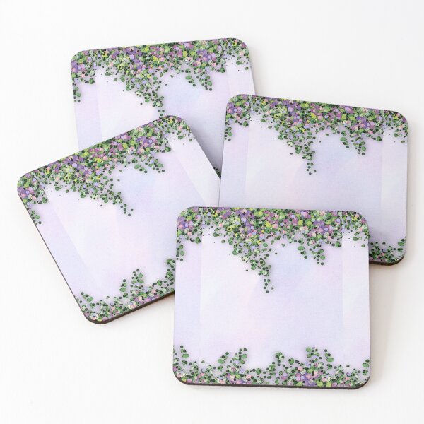 Item preview, Tiny Flowers Purple Abstract Impressionist Botanical Illustration designed and sold by JoyfulWhimsy.