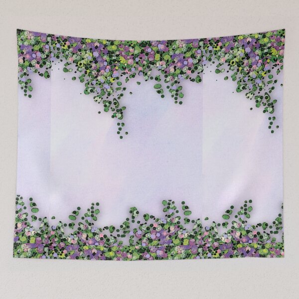 Item preview, Tiny Flowers Purple Abstract Impressionist Botanical Illustration designed and sold by JoyfulWhimsy.
