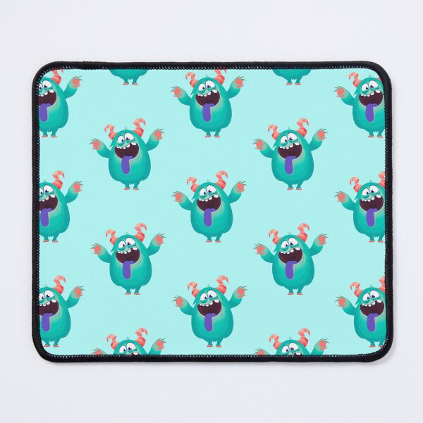 Item preview, Funny Silly Turquoise Horned Monster Illustration designed and sold by ReGenDx.