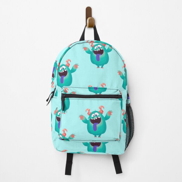 Item preview, Funny Silly Turquoise Horned Monster Illustration designed and sold by ReGenDx.