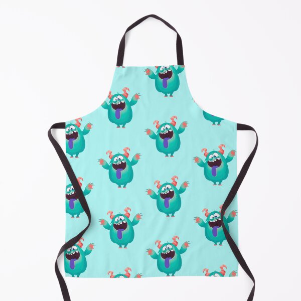 Item preview, Funny Silly Turquoise Horned Monster Illustration designed and sold by ReGenDx.