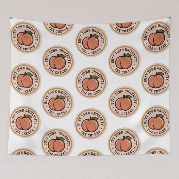 Item preview, Butt Town University Peach Seal – The Cheeks designed and sold by Pop, Culture and Stuff.