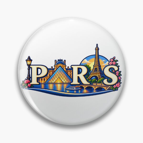 Item preview, Paris France – Eiffel Tower & Louvre Pyramid Travel Design designed and sold by SVALANART.
