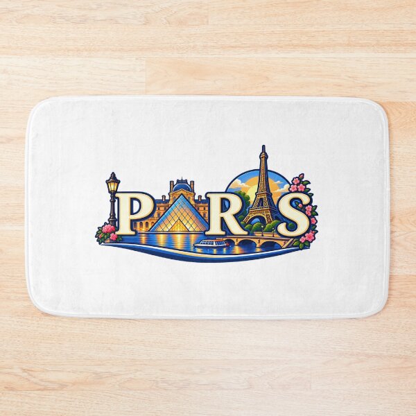 Item preview, Paris France – Eiffel Tower & Louvre Pyramid Travel Design designed and sold by SVALANART.