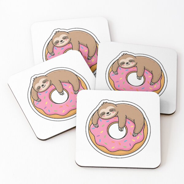 Item preview, Sweet Donut Sloth - Cute Bakery Food Animal Sticker designed and sold by SimpleP.