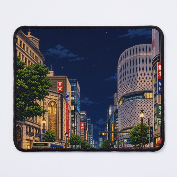 Item preview, Ginza Tokyo Night Pixel Art designed and sold by sabusabu78.