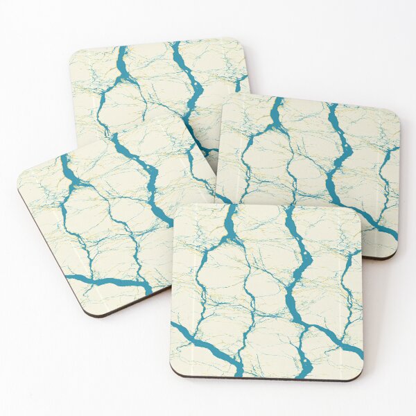 Item preview, Deep Teal Lightning Bolt Fissure Design designed and sold by Piotrek0001.