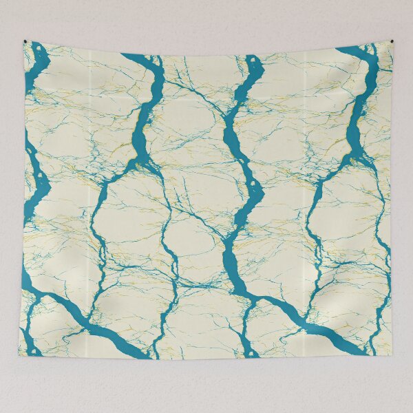 Item preview, Deep Teal Lightning Bolt Fissure Design designed and sold by Piotrek0001.