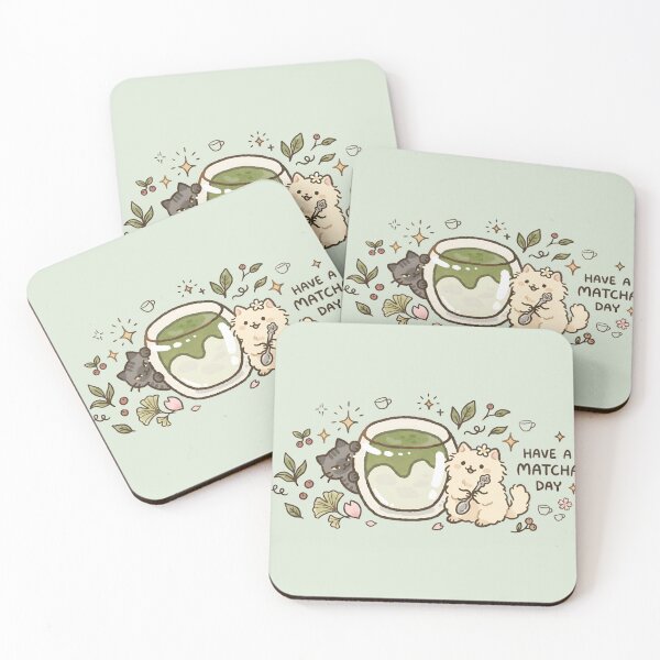Item preview,  Have A Matcha Day Cute Cat Making Tea designed and sold by Mavie Bloom.