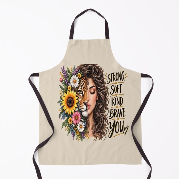 Item preview, Strong Woman Leopard Floral Portrait designed and sold by FABIOLA1970.