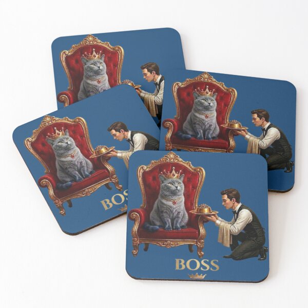 Item preview, Royal Boss Cat - Funny King Cat Served by Butler Art designed and sold by Northern Glow Art.
