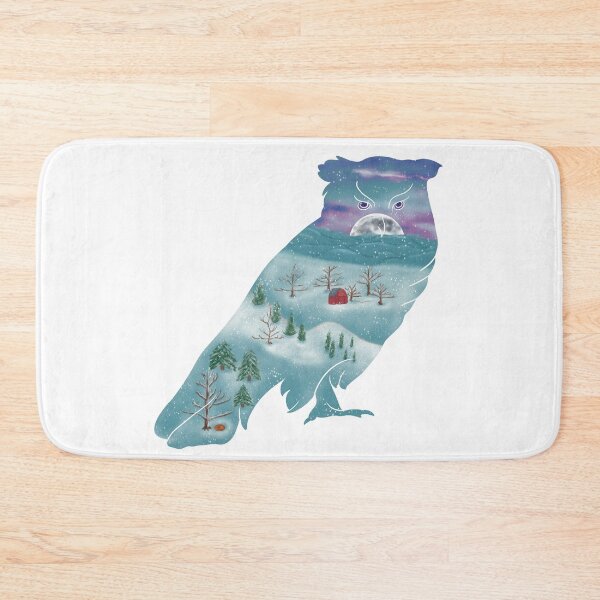 Item preview, Blueridge Owl at Moonrise - Ice Blue (Quiet Magic of Nature Winter Series) designed and sold by Winooski Designs.