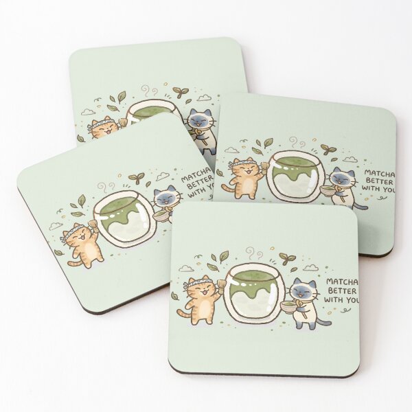 Item preview, Matcha Better With You Cat Making Tea designed and sold by Mavie Bloom.