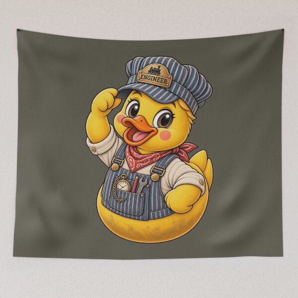 Item preview, Rubber Duck Train Engineer – Vintage Edition designed and sold by BROHLine Studio.