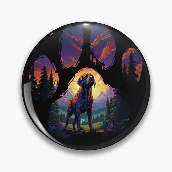 Item preview, Funny Fila Brasileiro Paw Synthwave Mountain Tree Mom Dad Kids designed and sold by rafaeltto.