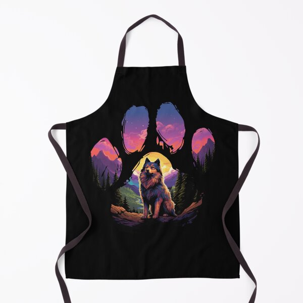Item preview, Funny Finnish Lapphund Paw Synthwave Mountain Tree Mom Dad Kids designed and sold by rafaeltto.