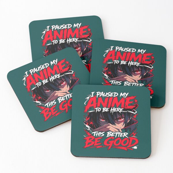 Item preview, I Paused My Anime Red Bold Text designed and sold by ArtWanimee.