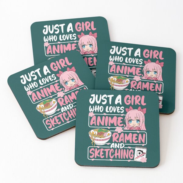Item preview, Just A Girl Who Loves Anime Ramen Sketching designed and sold by ArtWanimee.