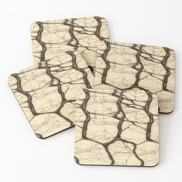 Item preview, Dark Slate Cracked Earth on Cream Background designed and sold by Piotrek0001.