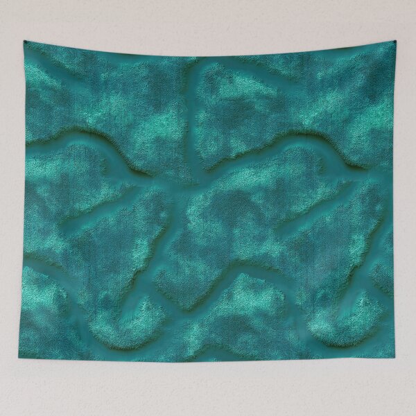 Item preview, Deep Sea Teal Fluid Vein Pattern Art designed and sold by Piotrek0001.