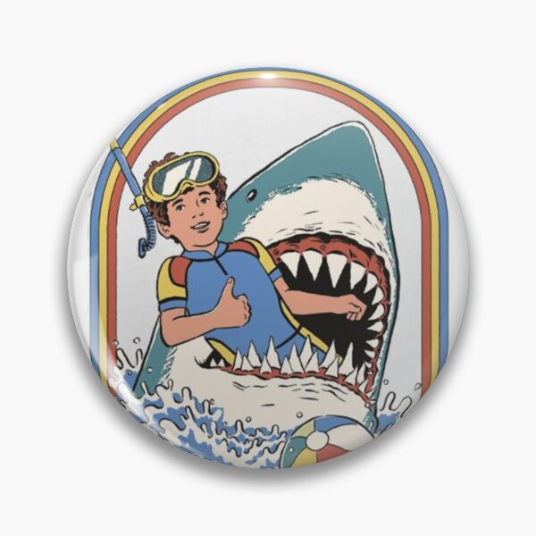 Item preview, Stay Positive – Shark Mouth Snorkeler Retro Cartoon designed and sold by WATEKE.