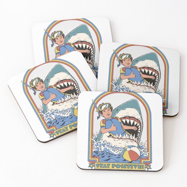 Item preview, Stay Positive – Shark Mouth Snorkeler Retro Cartoon designed and sold by WATEKE.