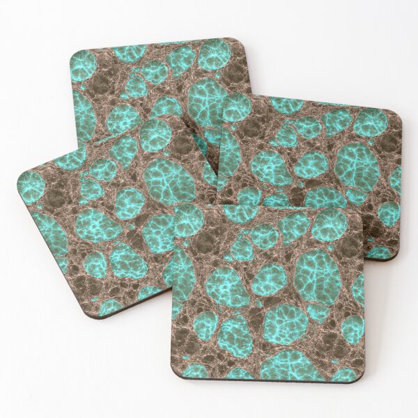 Item preview, Bioluminescent Teal Cell Wall Abstract Art designed and sold by Piotrek0001.