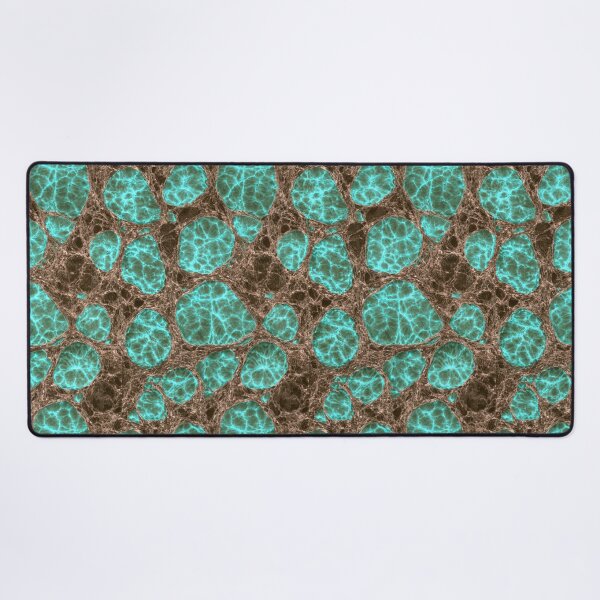 Item preview, Bioluminescent Teal Cell Wall Abstract Art designed and sold by Piotrek0001.