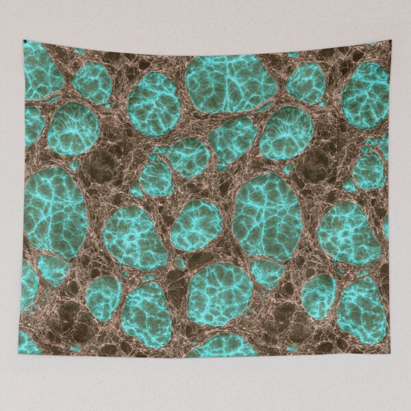 Item preview, Bioluminescent Teal Cell Wall Abstract Art designed and sold by Piotrek0001.