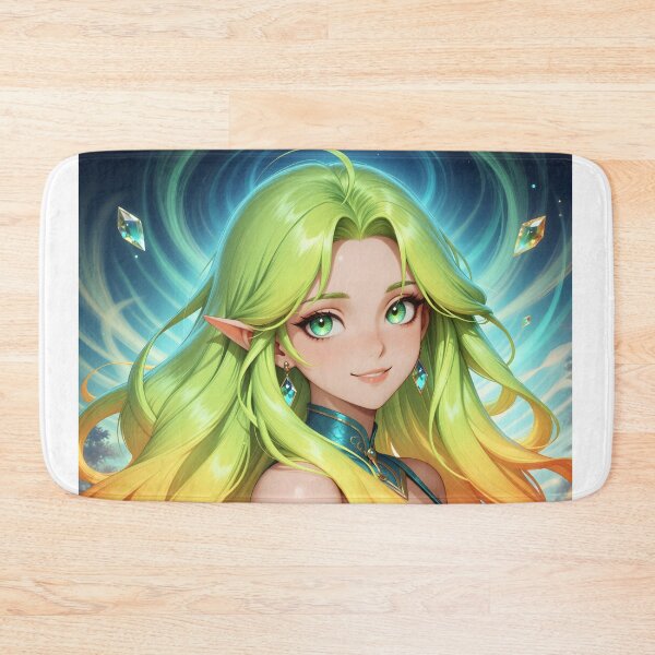 Item preview, Radiant Lime-Haired Elf with Emerald Eyes and Crystal Magic designed and sold by Killington.