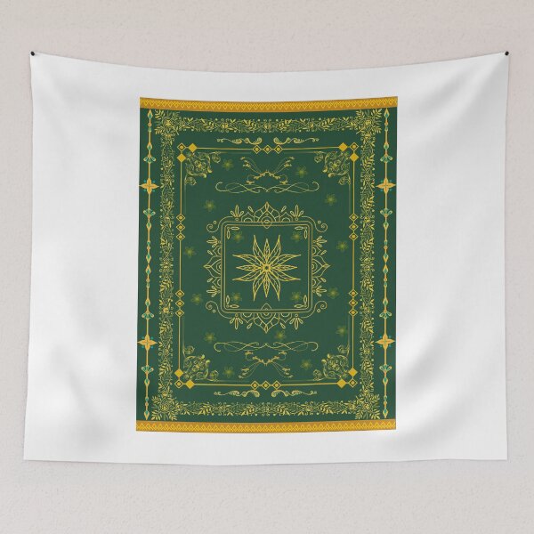 Item preview, Vintage Dark Green and Gold Celestial Star Ornate designed and sold by Rehnair.