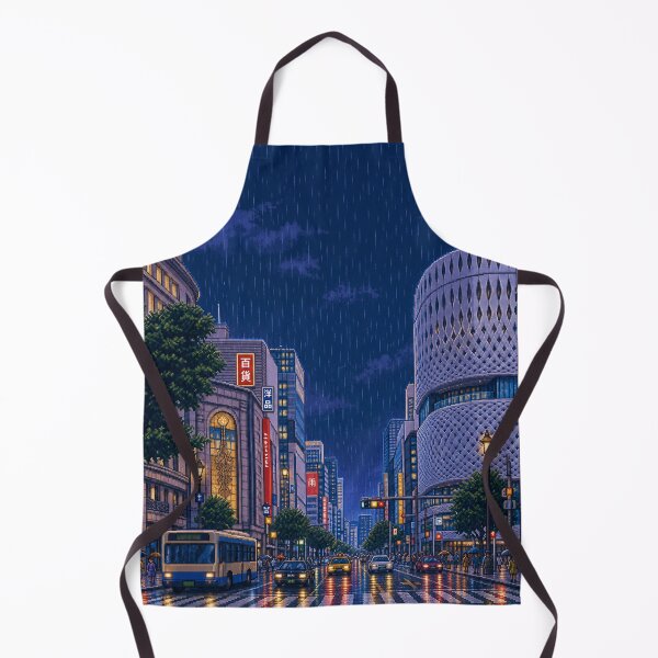 Item preview, Rainy Ginza Tokyo Pixel Art designed and sold by sabusabu78.