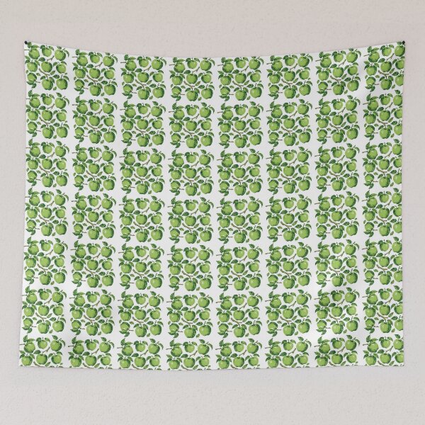 Item preview, Vintage Hand Drawn Green Apples Botanical Illustration designed and sold by WildArtIT.