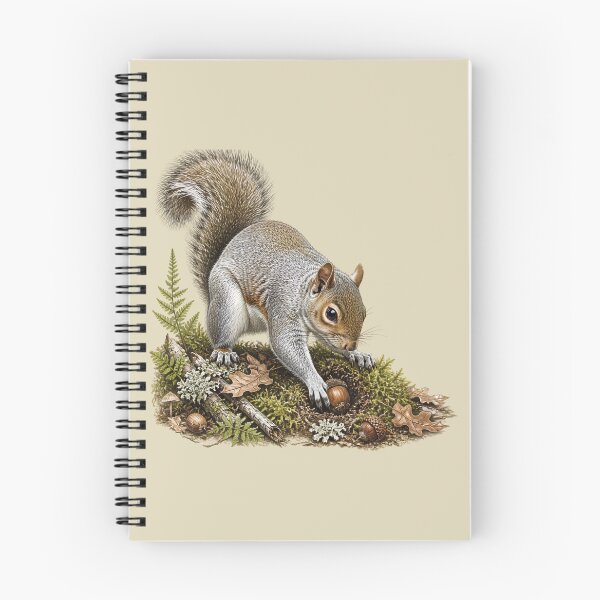 Item preview, Eastern Gray Squirrel Caching Acorn Woodland Study designed and sold by BloomStudio1.