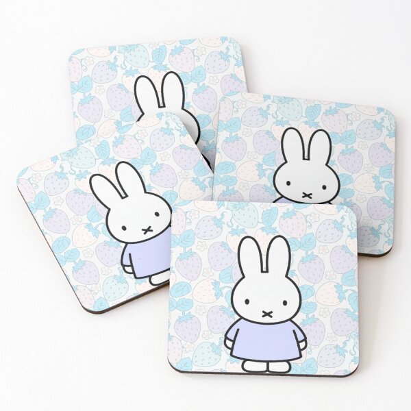 Item preview, Purple Pastel Variation Strawberry Background and Miffy Inspired  designed and sold by Cozy Moss Studio.