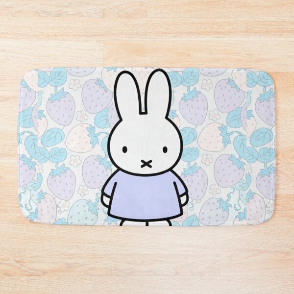 Item preview, Purple Pastel Variation Strawberry Background and Miffy Inspired  designed and sold by Cozy Moss Studio.